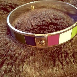 Coach Multicolor Enamel Bangle Bracelet - Pink, Green, White, Navy, Lime